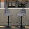 2 Pieces Adjustable Bar Stools Swivel Counter Height Linen Chairs